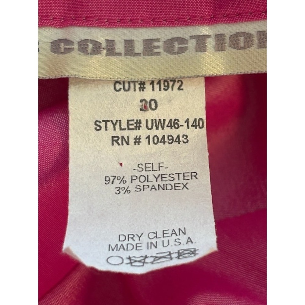U3 Hot Pink Taffeta Blouse Jeweled Tie Jacket Top Cocktail Party Women's Size 20 - Picture 4 of 4